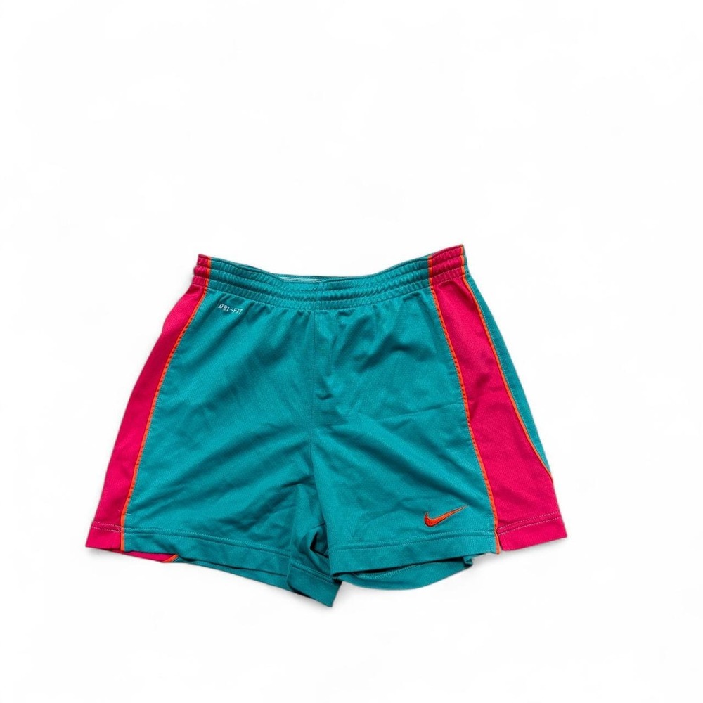 Nike XS teal and pink shorts active Y2K style